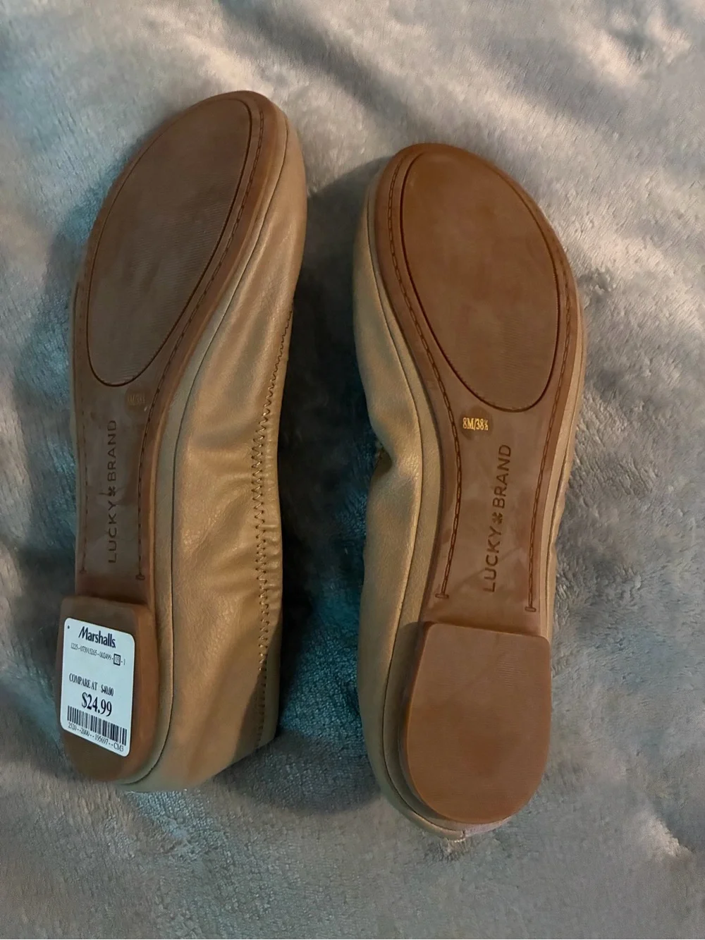 Lucky Brand Neutral Taupe Ballet Flats - Picture 3 of 4